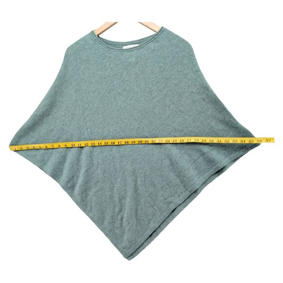 Rachel Zoe 2 Ply Cashmere Poncho Womens Sage Green Pullover Shrug One Size - Picture 8 of 9